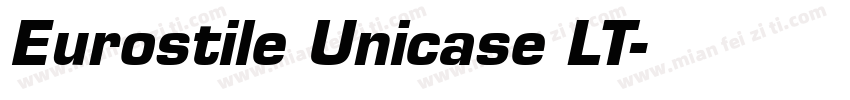 Eurostile Unicase LT字体转换
